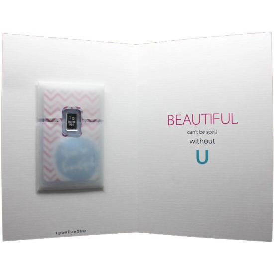 You're Beautiful - Precious Card with Pure Silver
