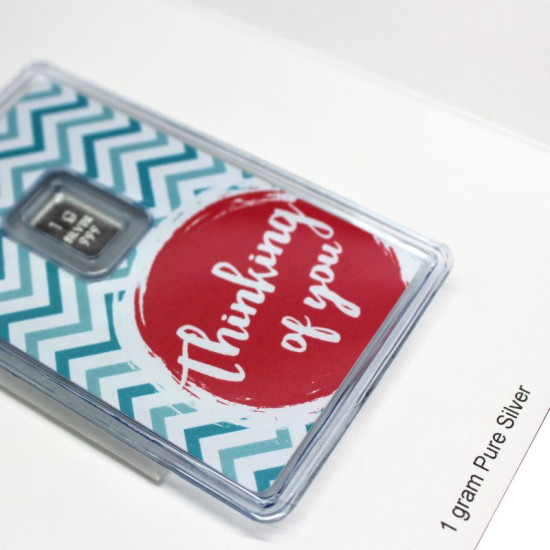 Thinking of You - Precious Card with Pure Silver