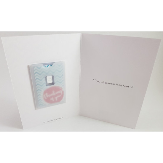 Thinking of You - Precious Card with Pure Silver