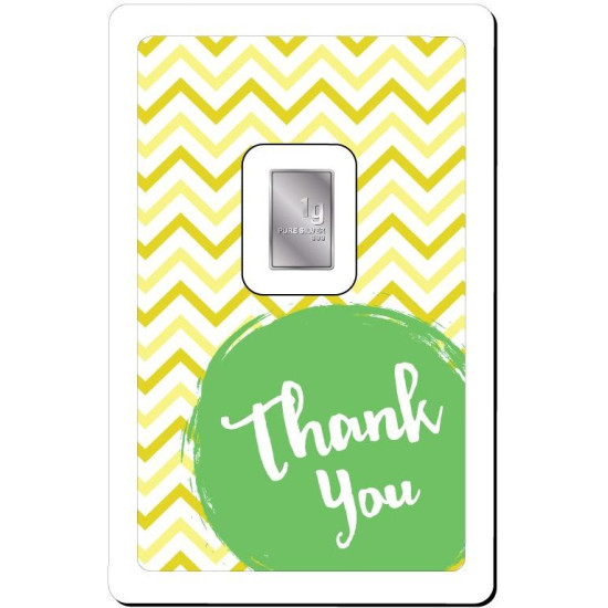 Thank You - Precious Card with Pure Silver