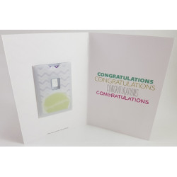 Congratulations - Precious Card with Pure Silver